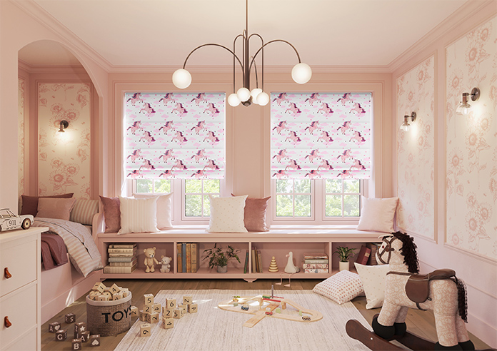 Unicorn Magic, Pink - Twist&Fit Roman Blind - Image 8